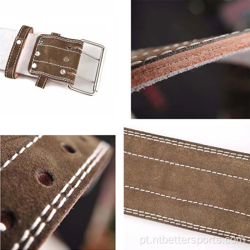 Cinturão de levantamento de couro de couro ajustável protetor
